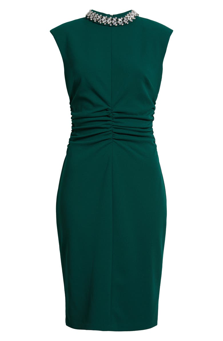 Eliza J Ruched Bodycon Dress, Alternate, color, Hunter