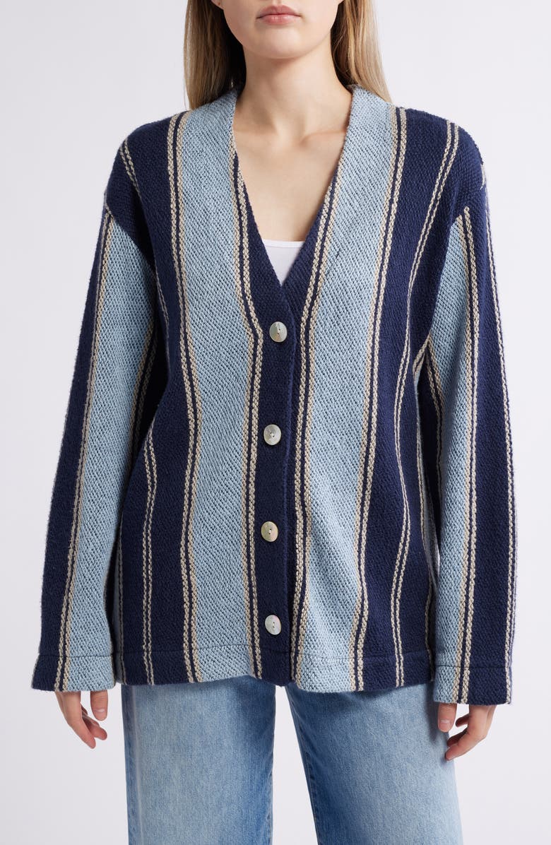 Faherty Dockside Organic Cotton Cardigan, Alternate, color,