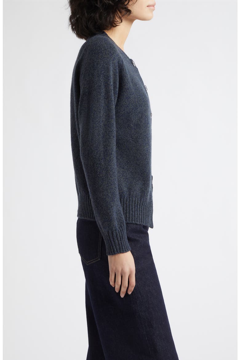 Blyth Lambswool Crewneck Cardigan, Alternate, color, DARK UIST