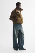 H&M Funnel-collar Twill Jacket