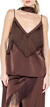 CIEBON Enza Fringe Camisole with Scarf