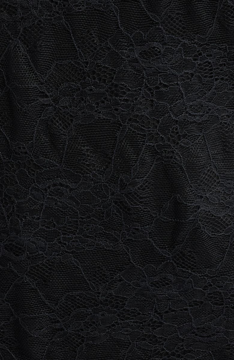 Anne Klein Rosette Border Lace Overlay Top, Alternate, color, 