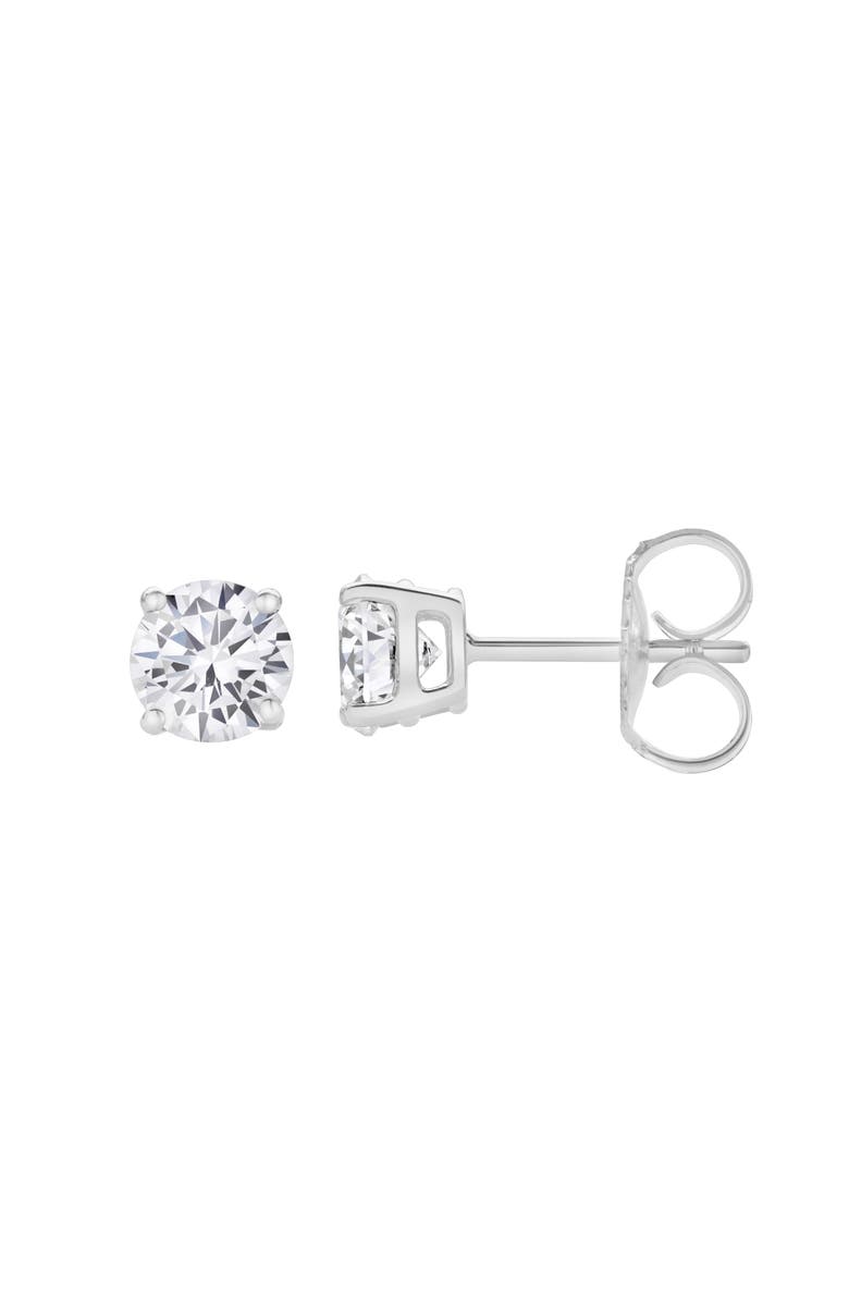 LuvMyJewelry Valeria 14K Gold Lab Grown Round Solitaire Diamond Earrings - 0.75 Ct, Main, color, 14K White Gold