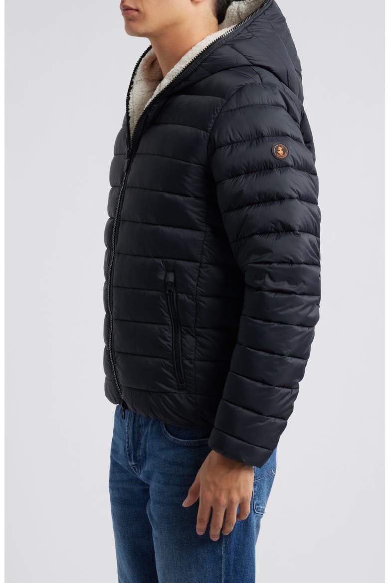 Morus Water Resistant Hooded Quilted Puffer Jacket, Alternate, color, BLACK