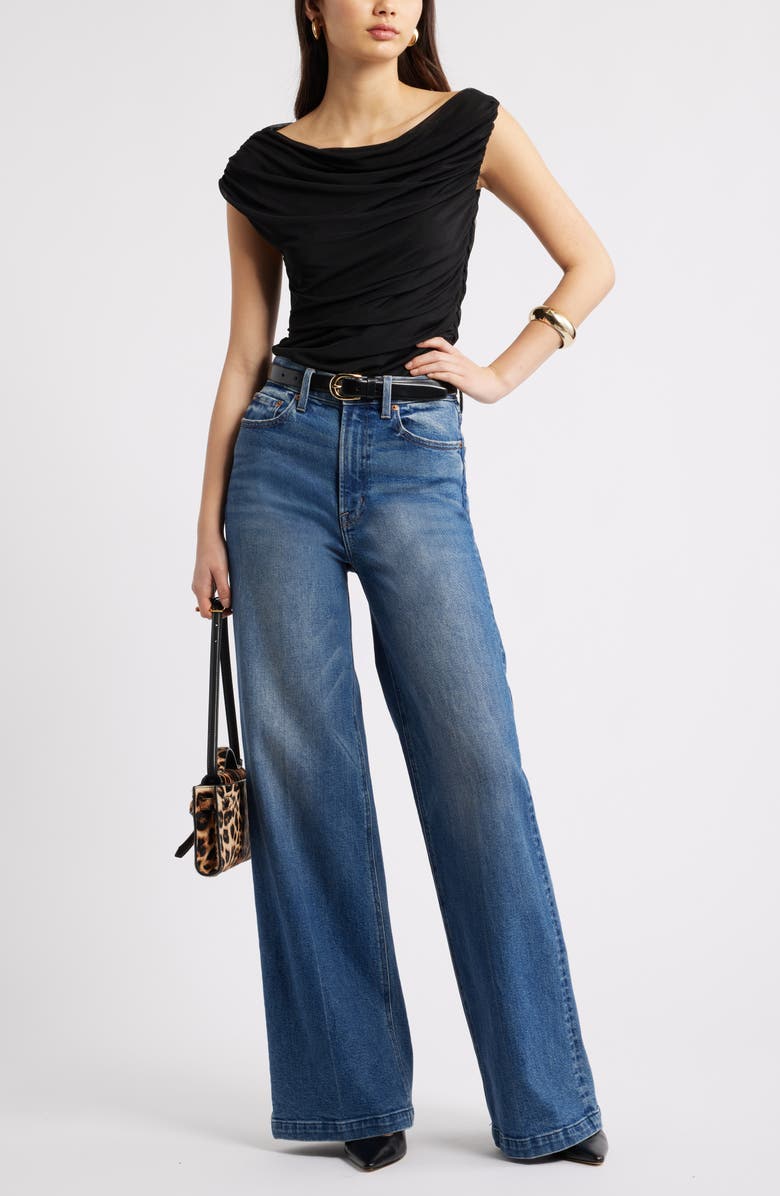 Open Edit Cap Sleeve Mesh Top, Alternate, color,