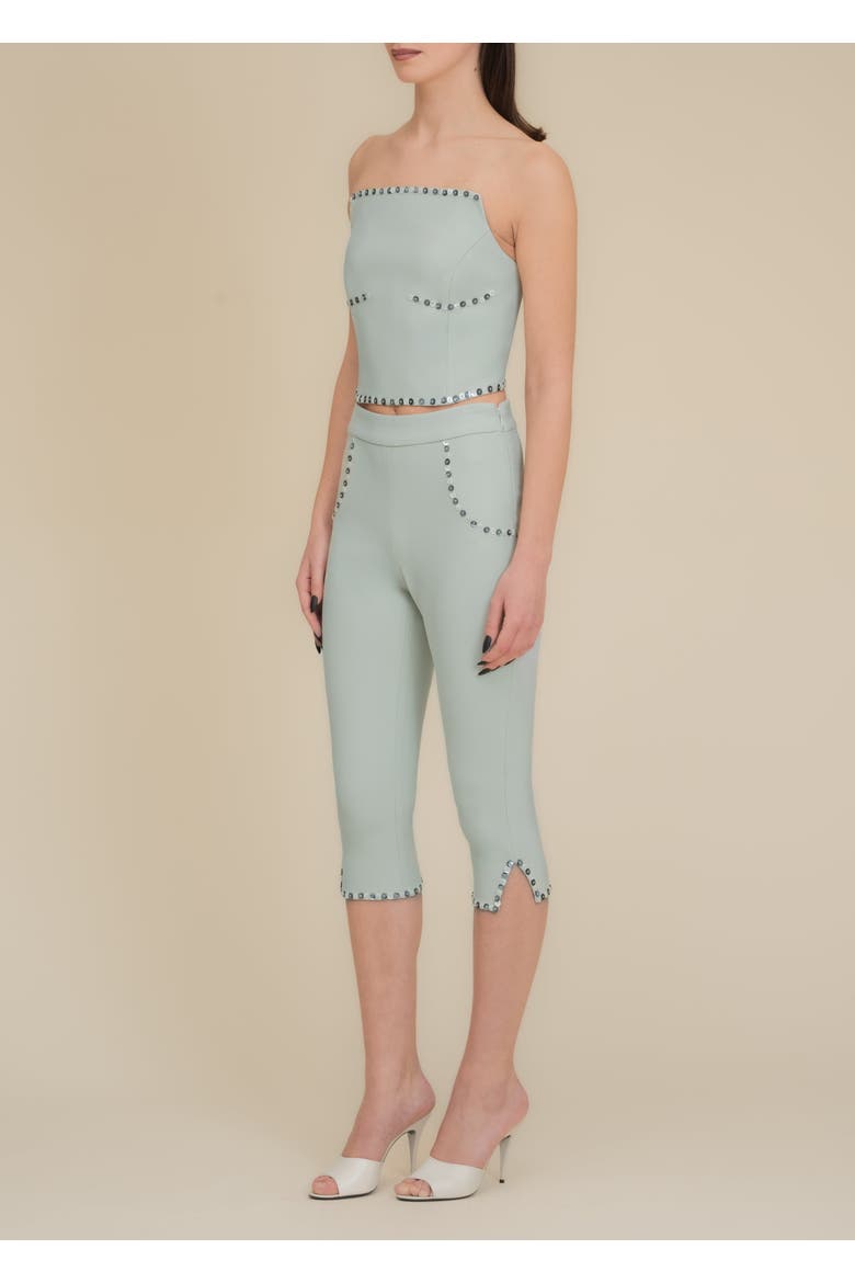 Benjamin Soft Stretch Cropped Capri Pant, Alternate, color, Sage