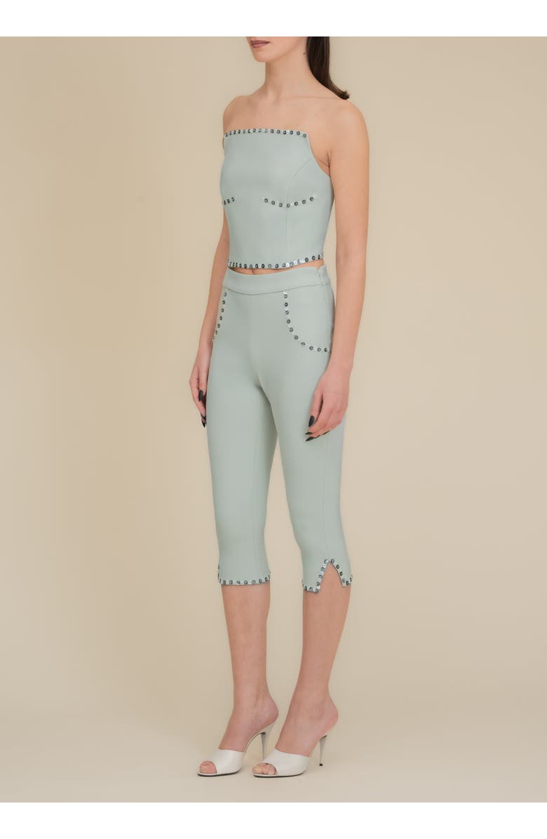 Contessa Mills Benjamin Soft Stretch Cropped Capri Pant, Alternate, color, Sage