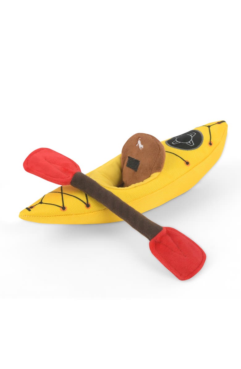 P.L.A.Y. Camp Corbin Collection K9 Kayak Plush Dog Toy, Squeaker, Crinkle, Main, color, Multicolored