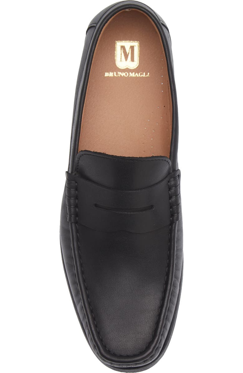 Bruno Magli Guiliano Penny Loafer, Alternate, color, Black Leather
