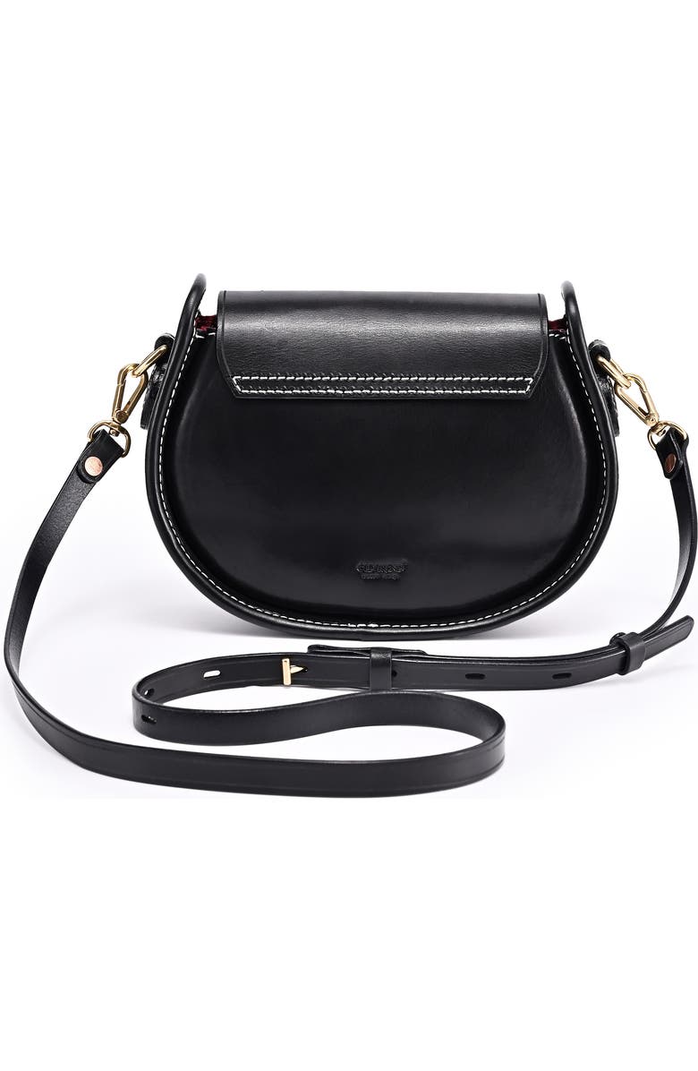 OLD TREND Begonia Genuine Leather Vintage Compact Crossbody, Alternate, color, Black