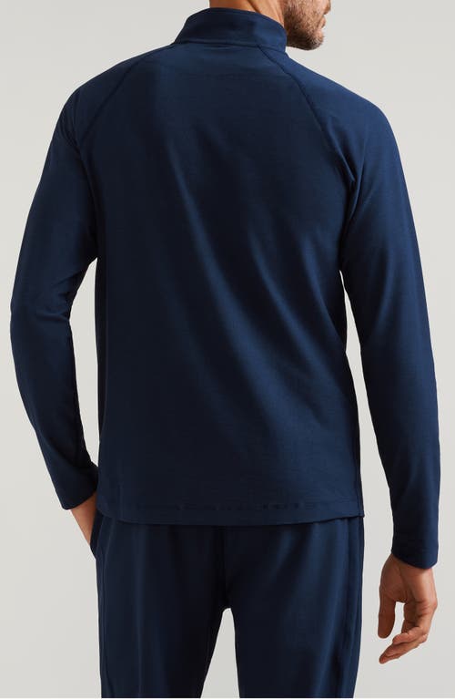 Rhone Atmosphere Midweight Quarter Zip Pullover In Navy