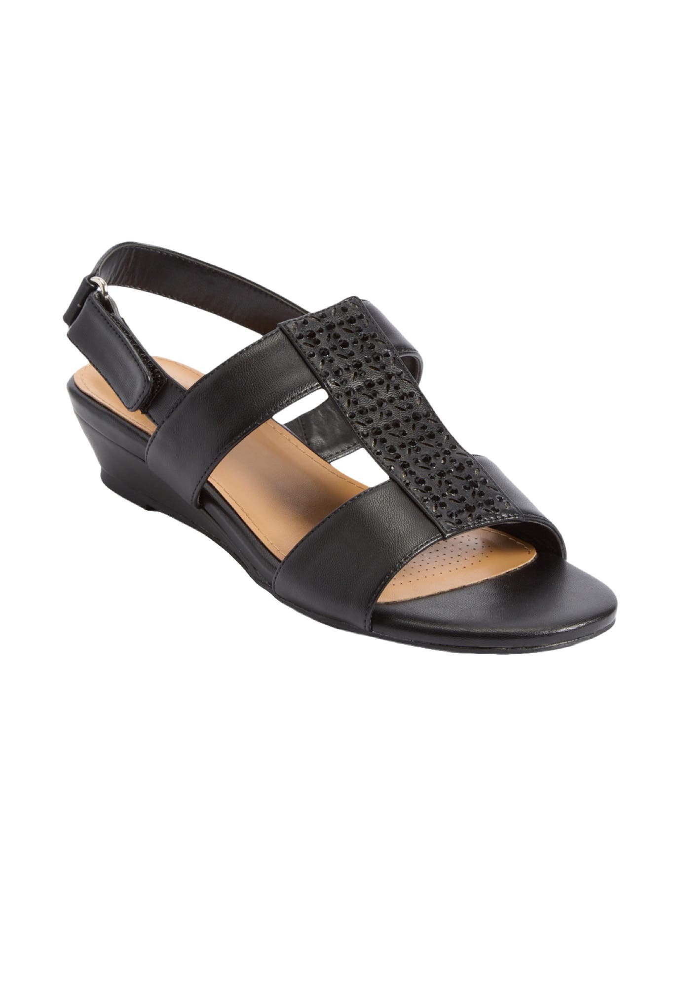Comfortview The Lila Sandal, Main, color, Black