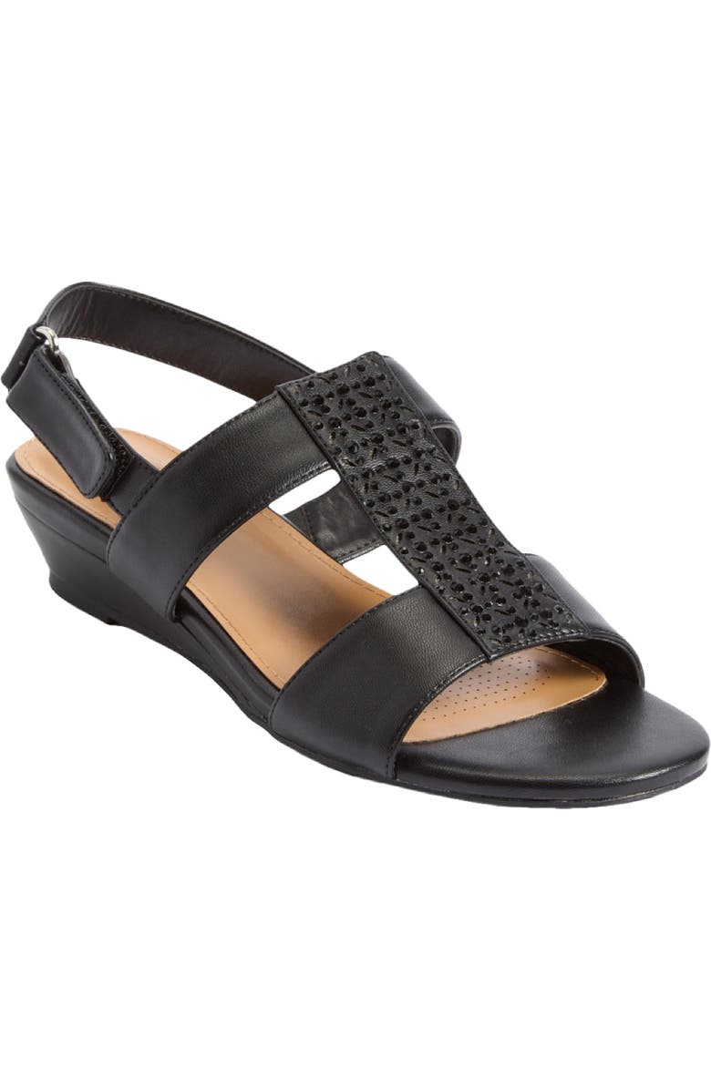 Comfortview The Lila Sandal, Main, color, Black