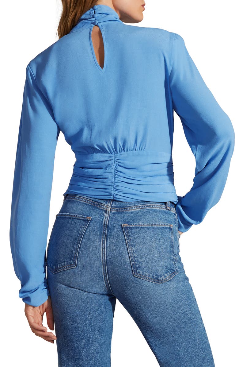 Favorite Daughter The Ingrid Cowl Neck Peplum Top, Alternate, color, 