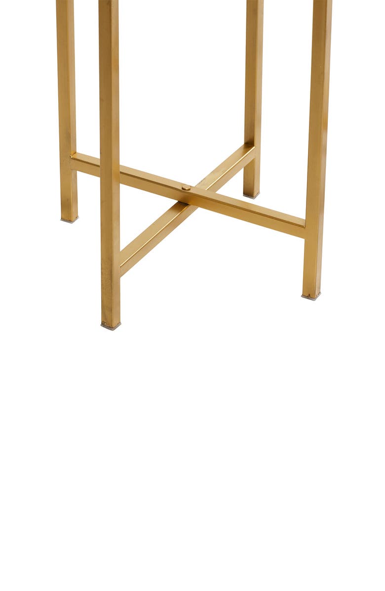 WILLOW ROW Black Metal Indoor & Outdoor Planter with Removable Goldtone Stand - Set of 2, Alternate, color,