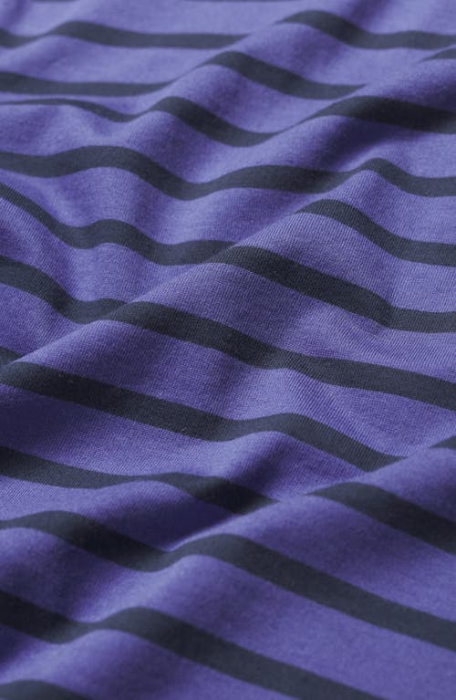 Seasalt Cornwall Sailor Stripe Organic Cotton Top In Purple
