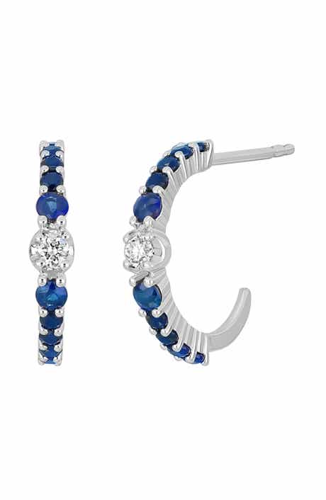 Bony Levy El Mar Diamond & Gemstone Hoop Earrings