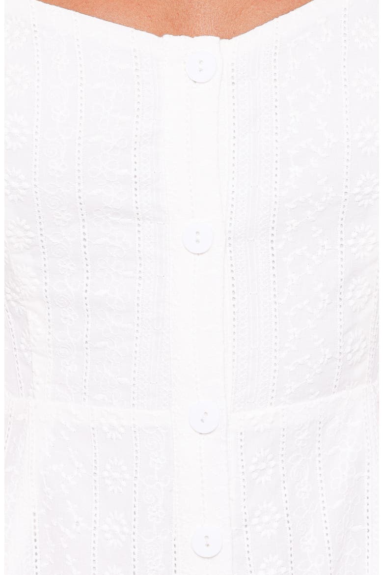 Reesa Pointelle Romper, Alternate, color, WHITE EMBROIDERY
