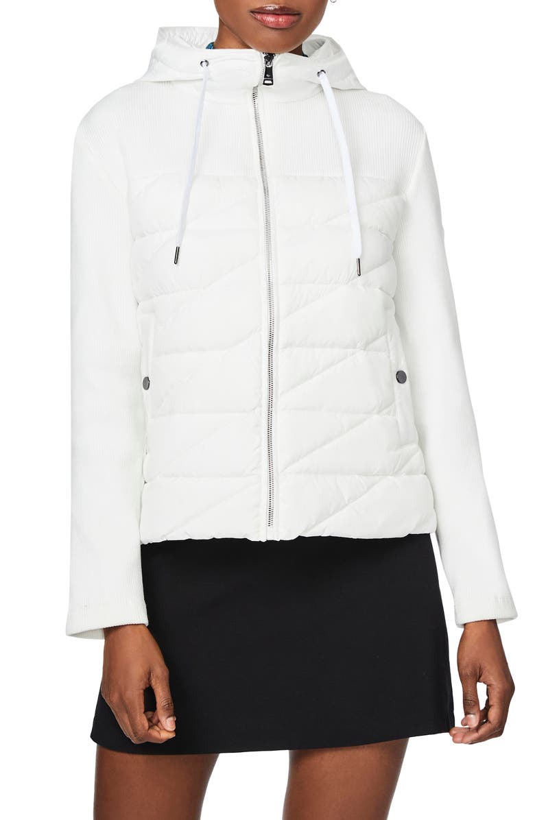 Bernardo Insulated Quilted Hooded Jacket, Main, color,