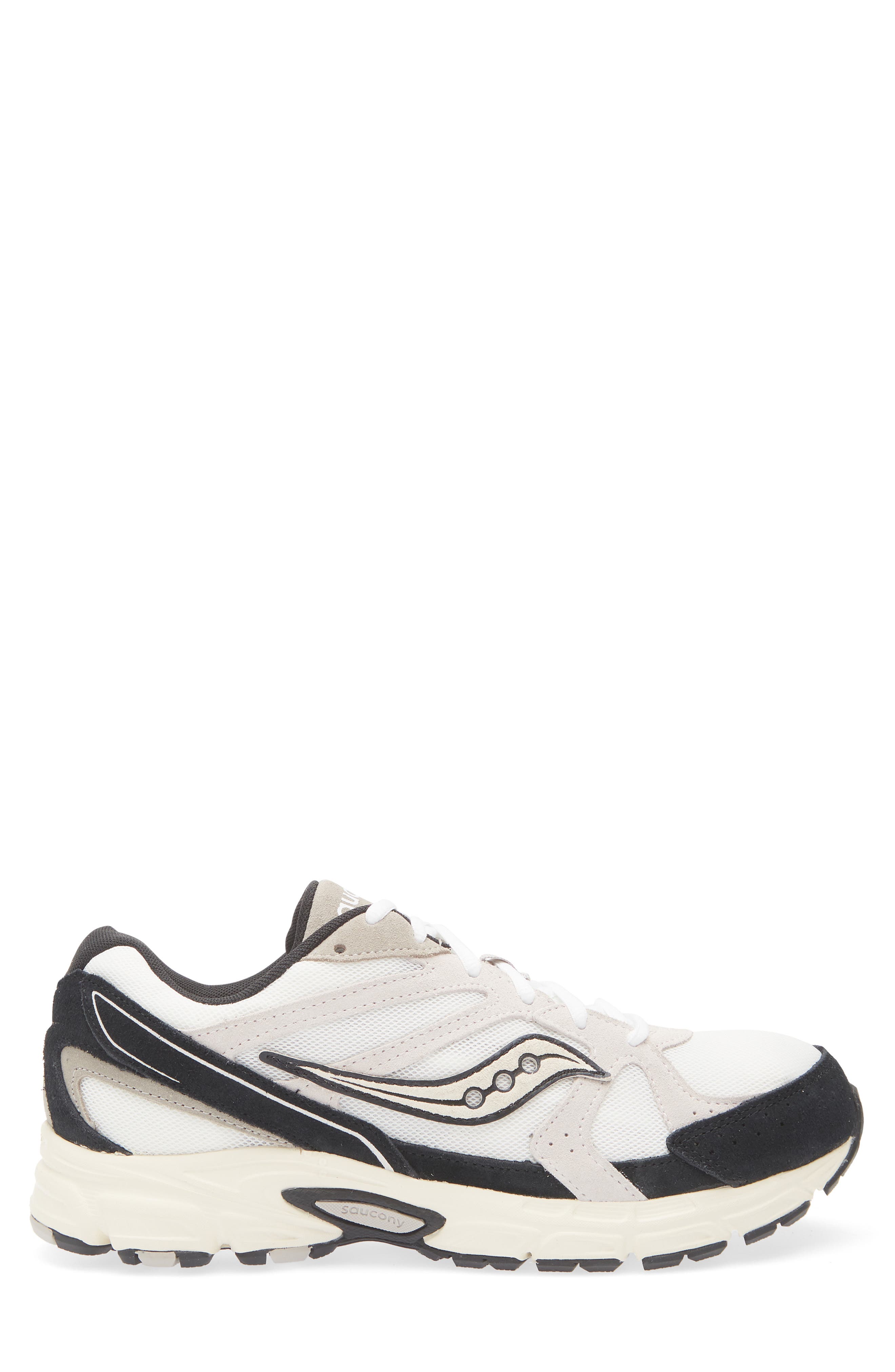 Saucony Ride Millennium Sneaker, Alternate, color, White/ Black-Suede