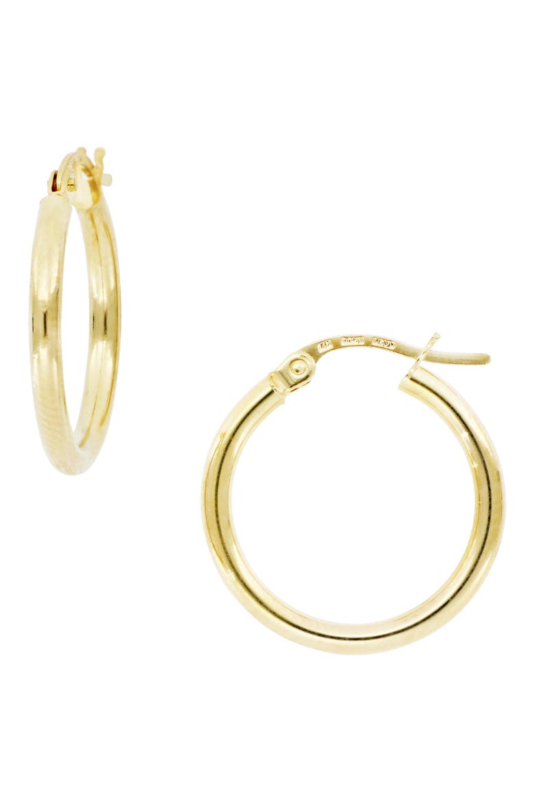 14K Gold Hoop Earrings, Main, color, YELLOW GOLD