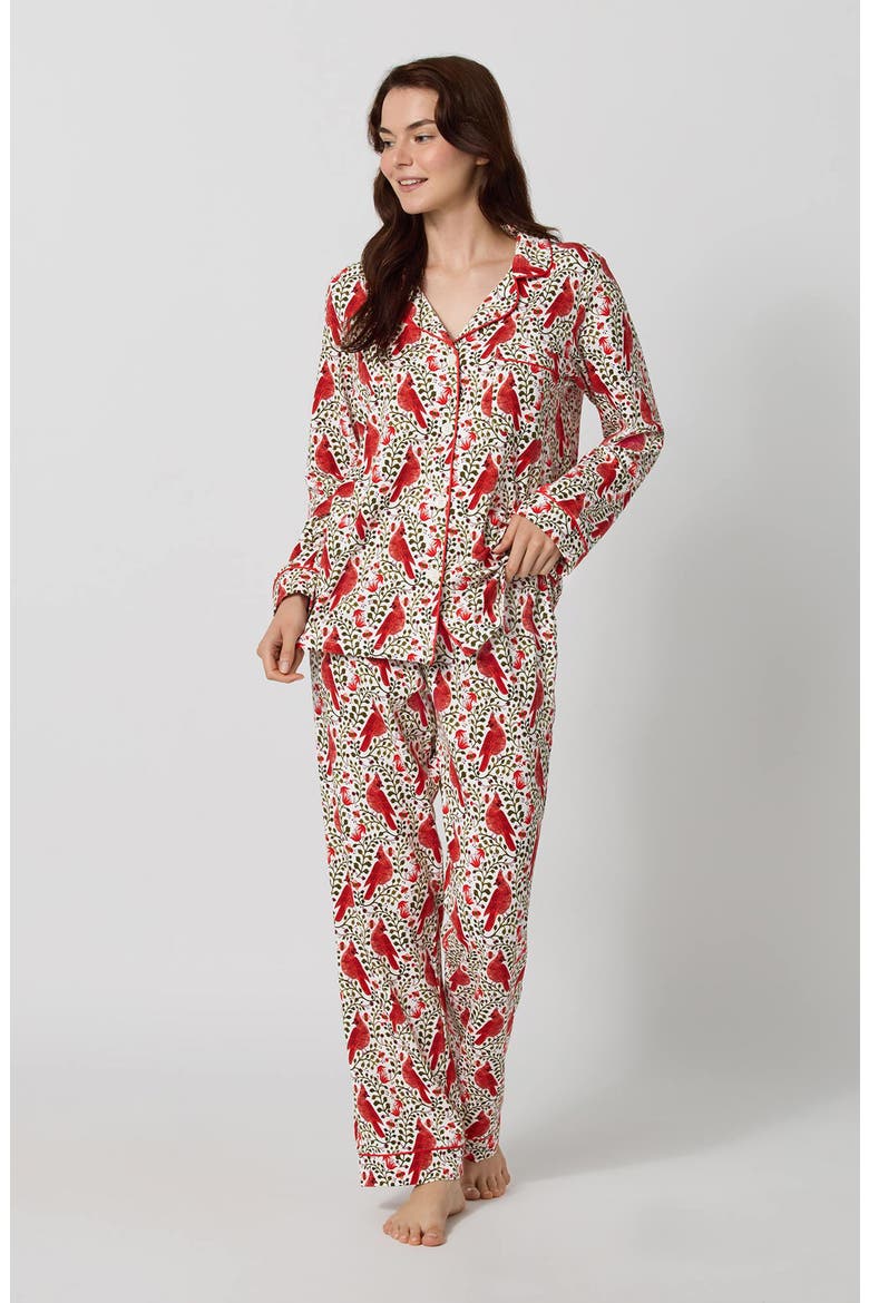 Long Sleeve Pajamas, Alternate, color, CARDINALS
