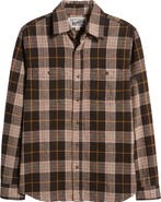 Schott NYC Two-Pocket Long Sleeve Flannel Button-Up Shirt