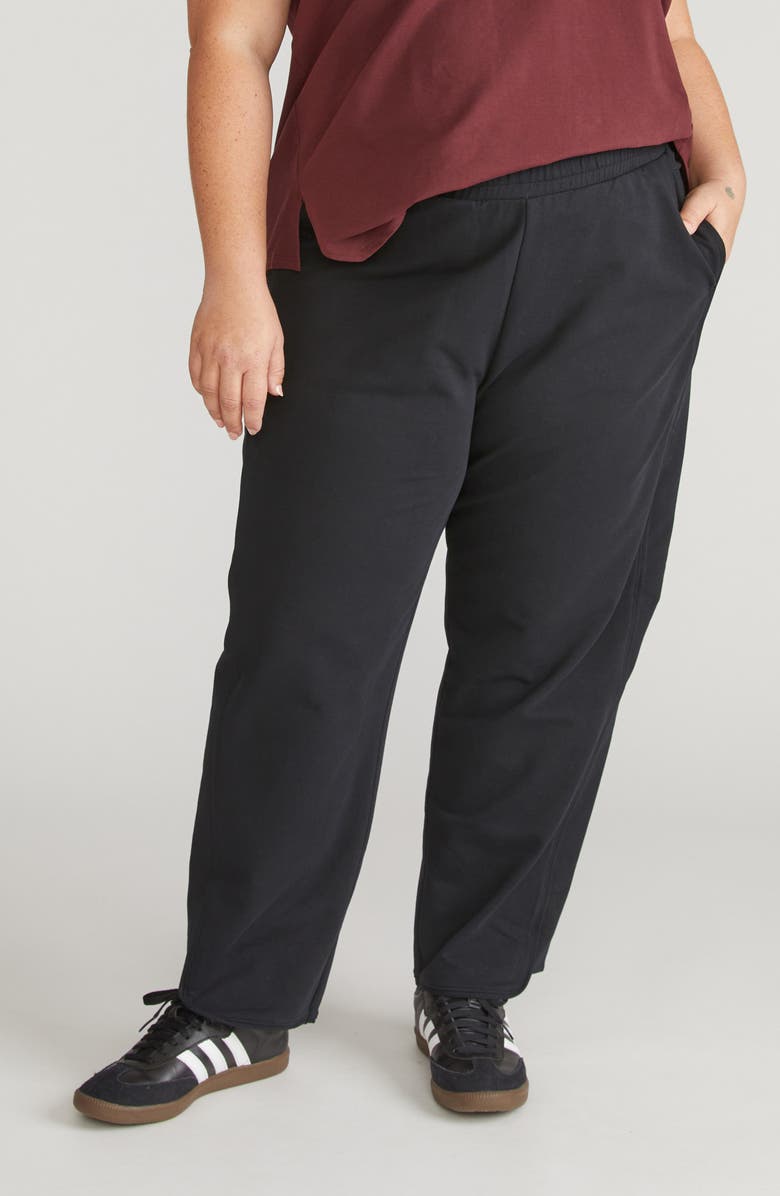 Universal Standard Varsity Pull-On Wide Leg Terry Pants, Main, color,