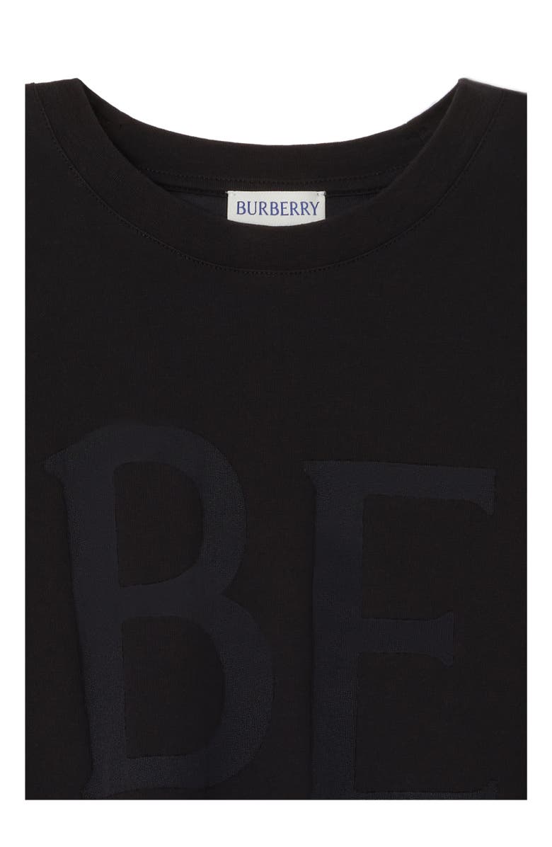 Burberry Logo Cotton Blend T-shirt, Alternate, color, Black