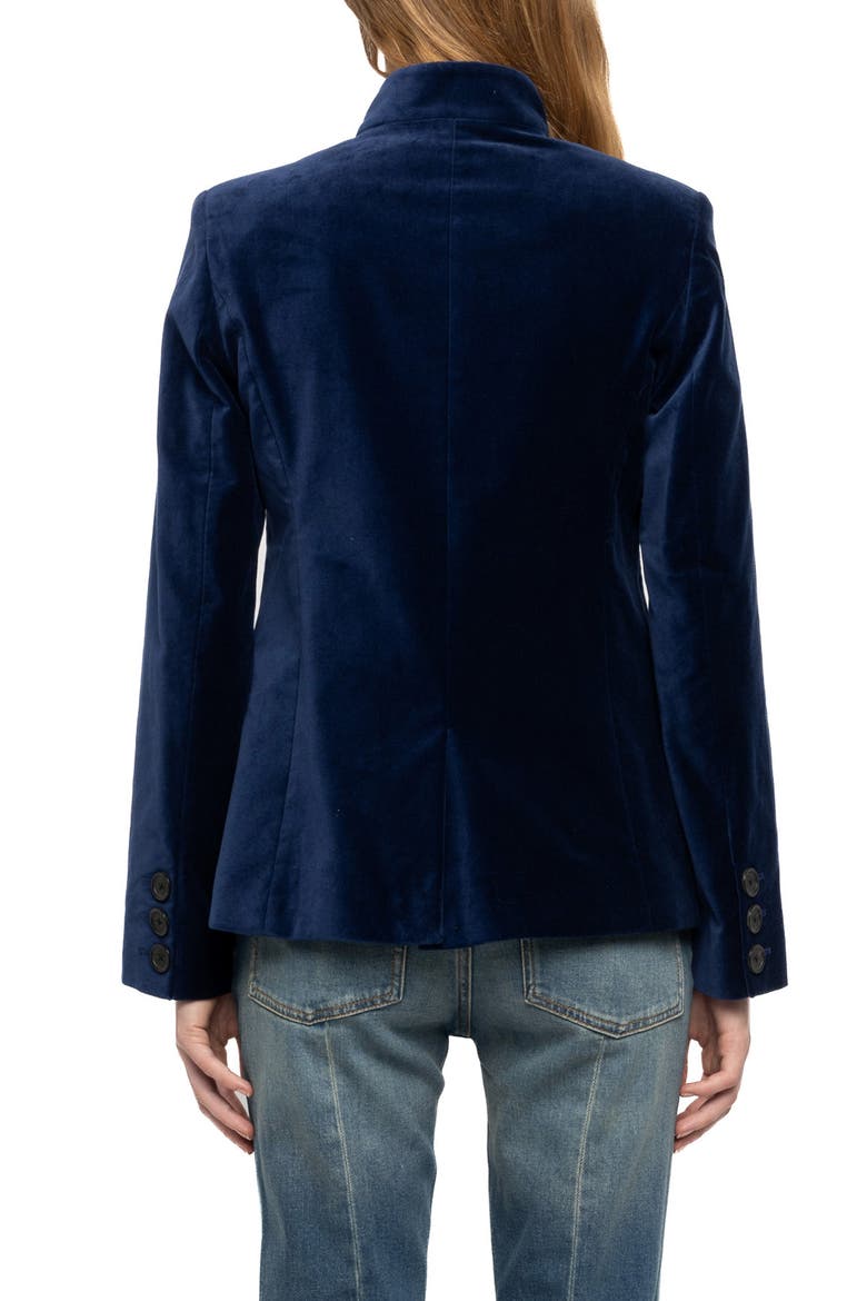 Vallo Velvet Blazer, Alternate, color, MARINE