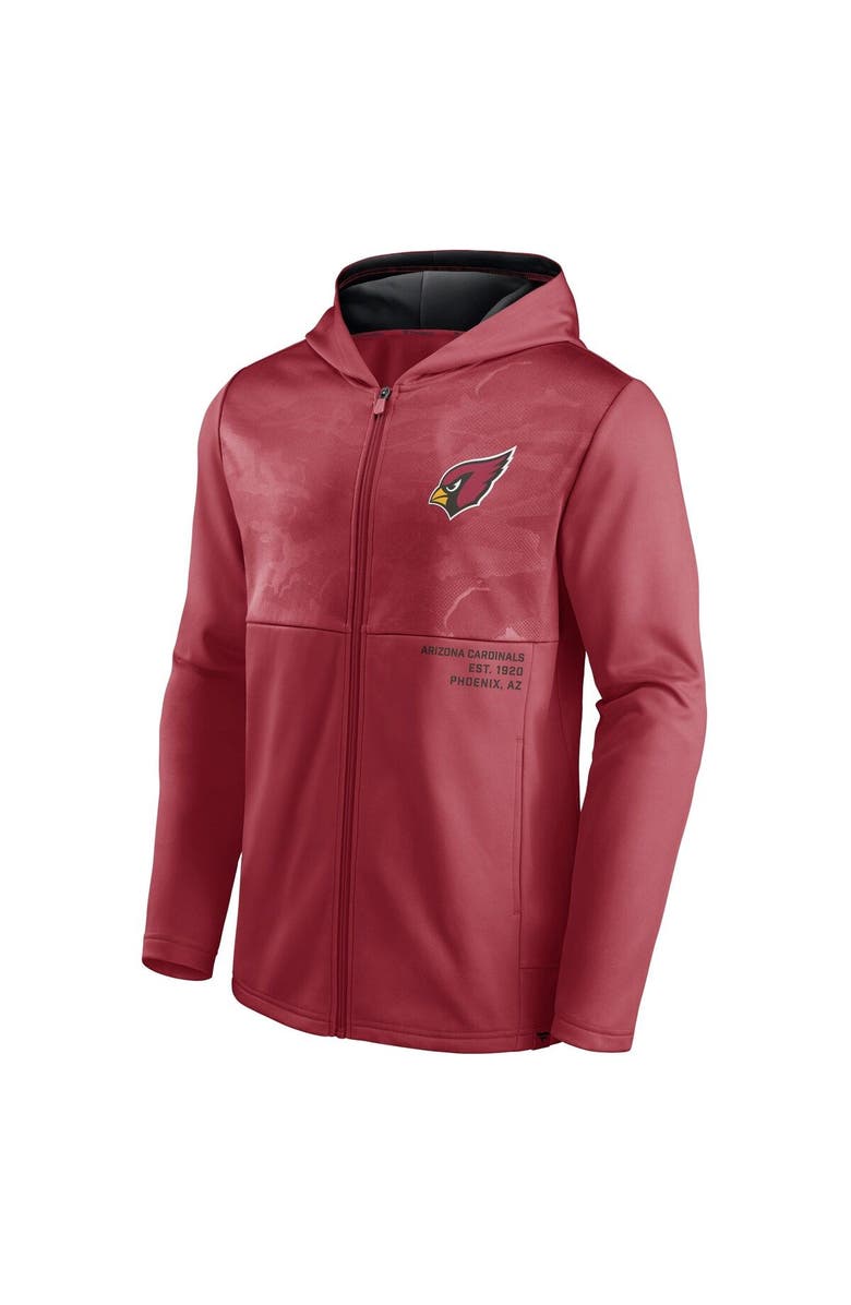 FANATICS Men's Fanatics Branded Cardinal Arizona Cardinals Defender Full-Zip Hoodie Jacket, Alternate, color, 