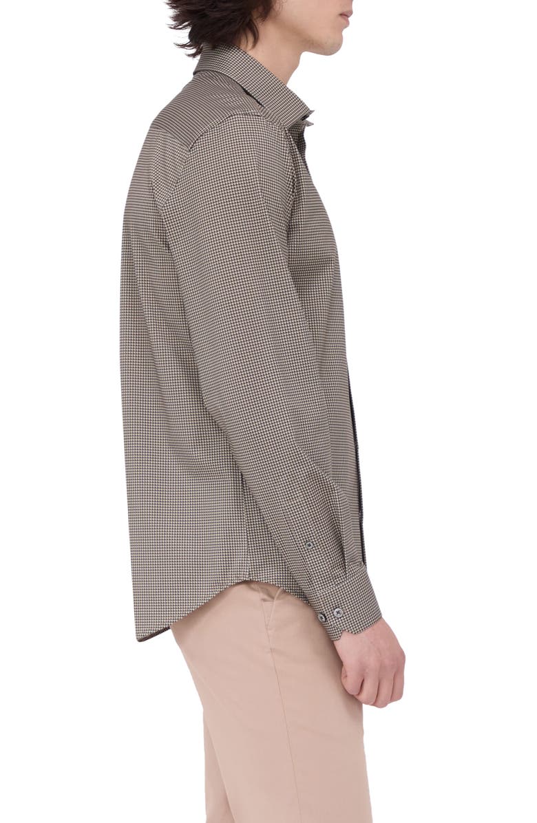 Bugatchi James OoohCotton<sup>®</sup> Micropattern Button-Up Shirt, Alternate, color, Caramel