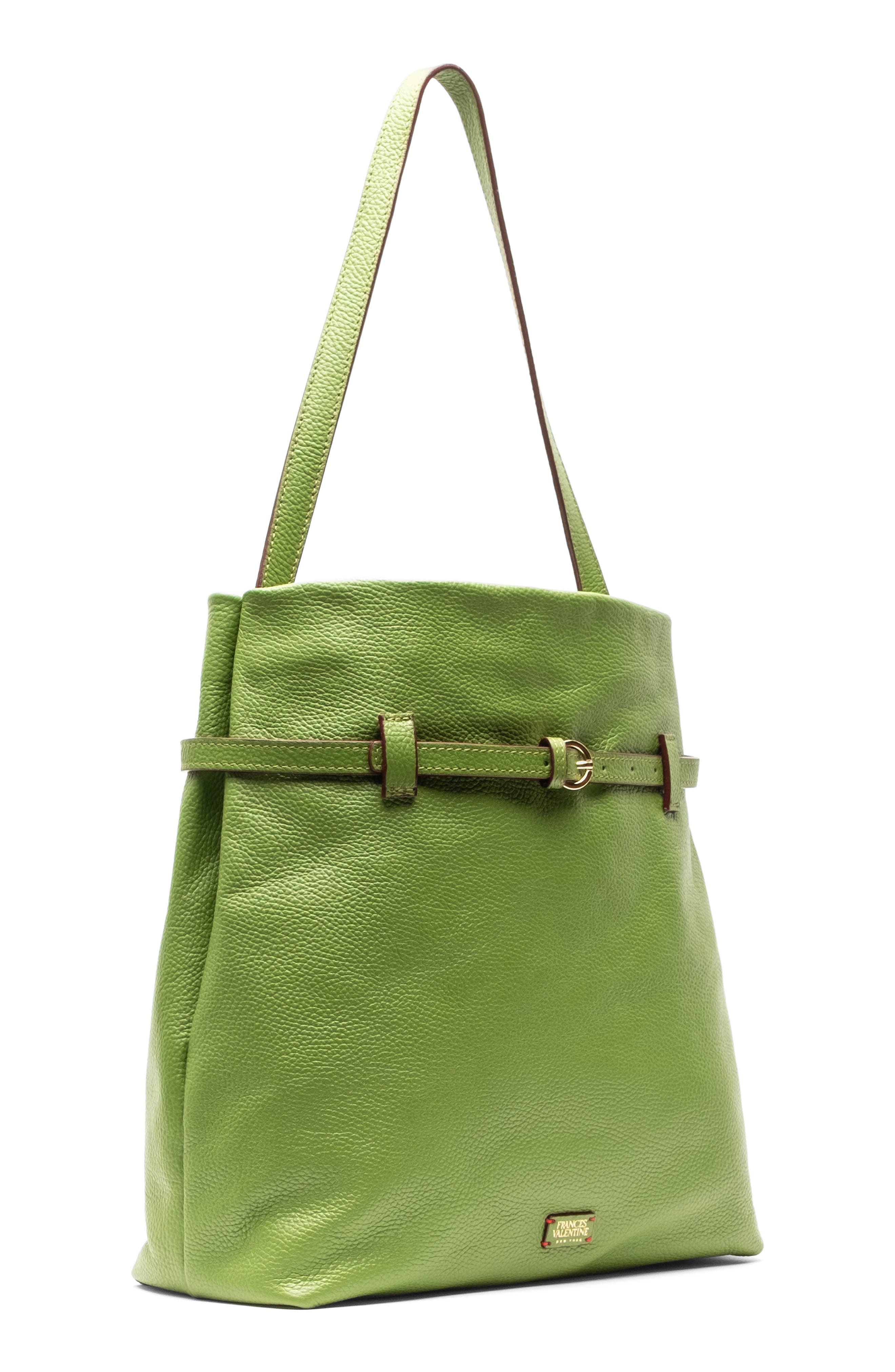 Charlie Leather Shoulder Bag, Alternate, color, FERN