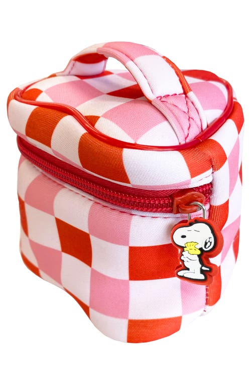 Mytagalongs Peanuts Sweet Hugs Heart Jewelry Case In Pink