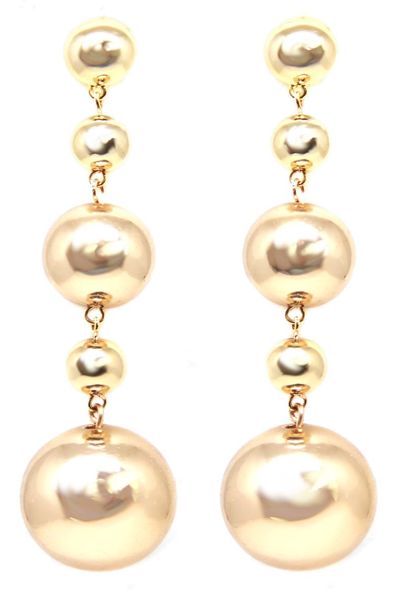 Ball Drop Earrings, Main, color, GOLD