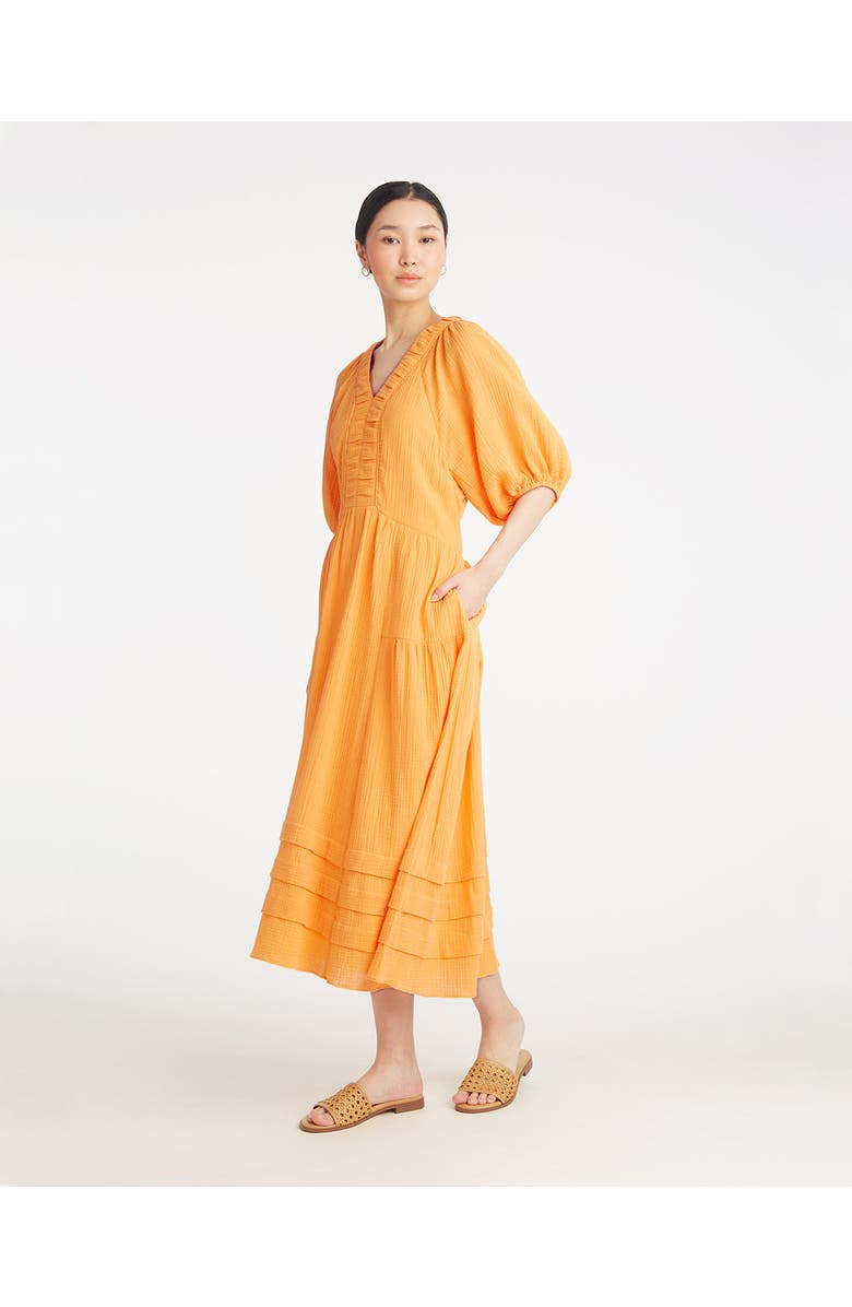 Draper James Chloe V-Neck Midi Dress, Alternate, color, 