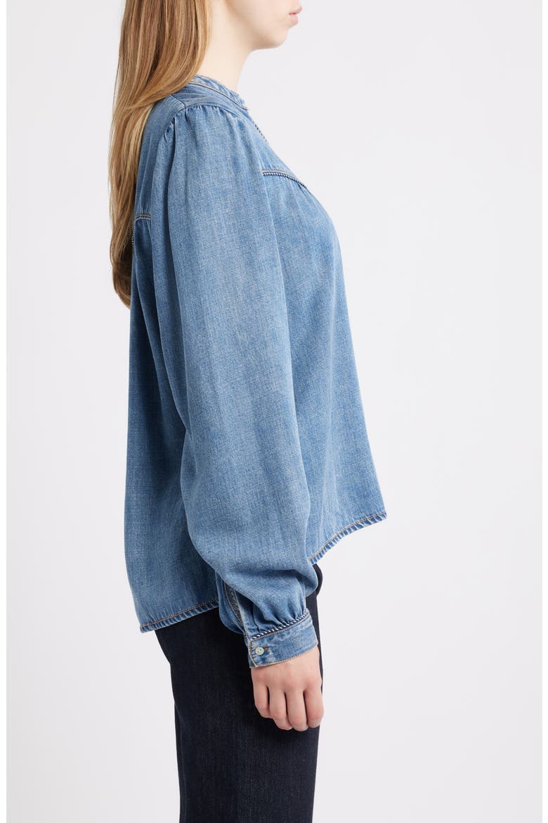 Sunna Denim Top, Alternate, color, BLUE STONE