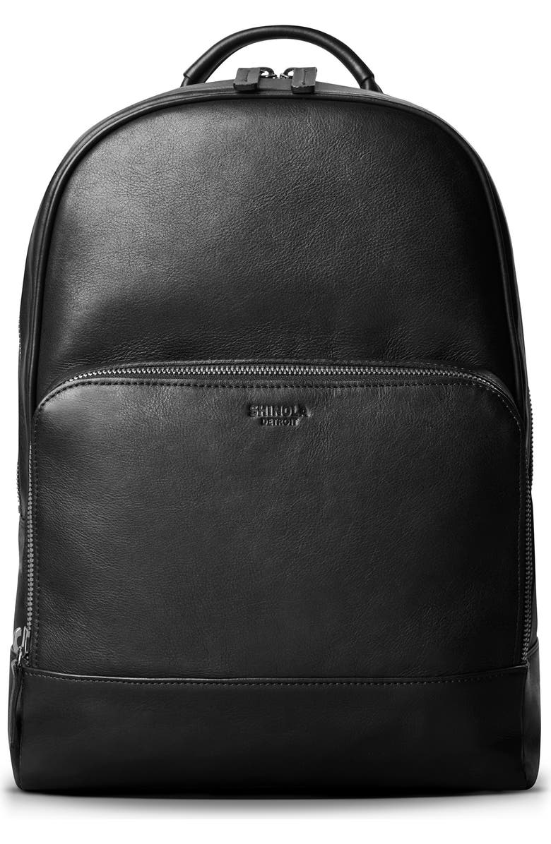 Shinola Fulton Leather Backpack, Main, color,