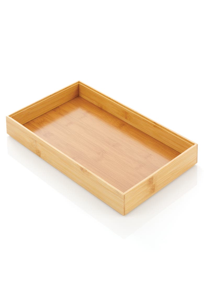 Stackable 15" Long Wooden - Drawer Organizer - 2 Pack, Natural Wood, Main, color, Natural