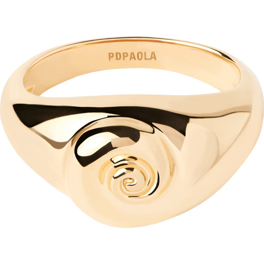 Pdpaola Shell Ring In Gold
