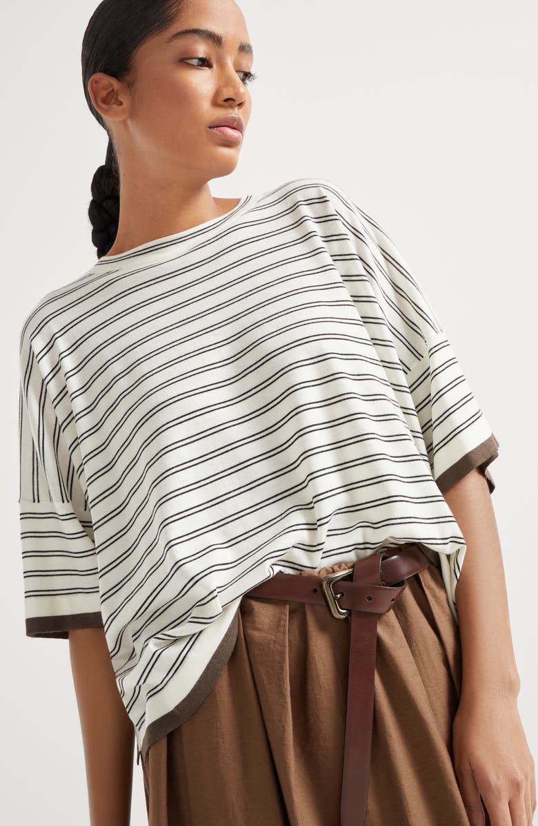 Brunello Cucinelli Lightweight knit T-shirt, Alternate, color,