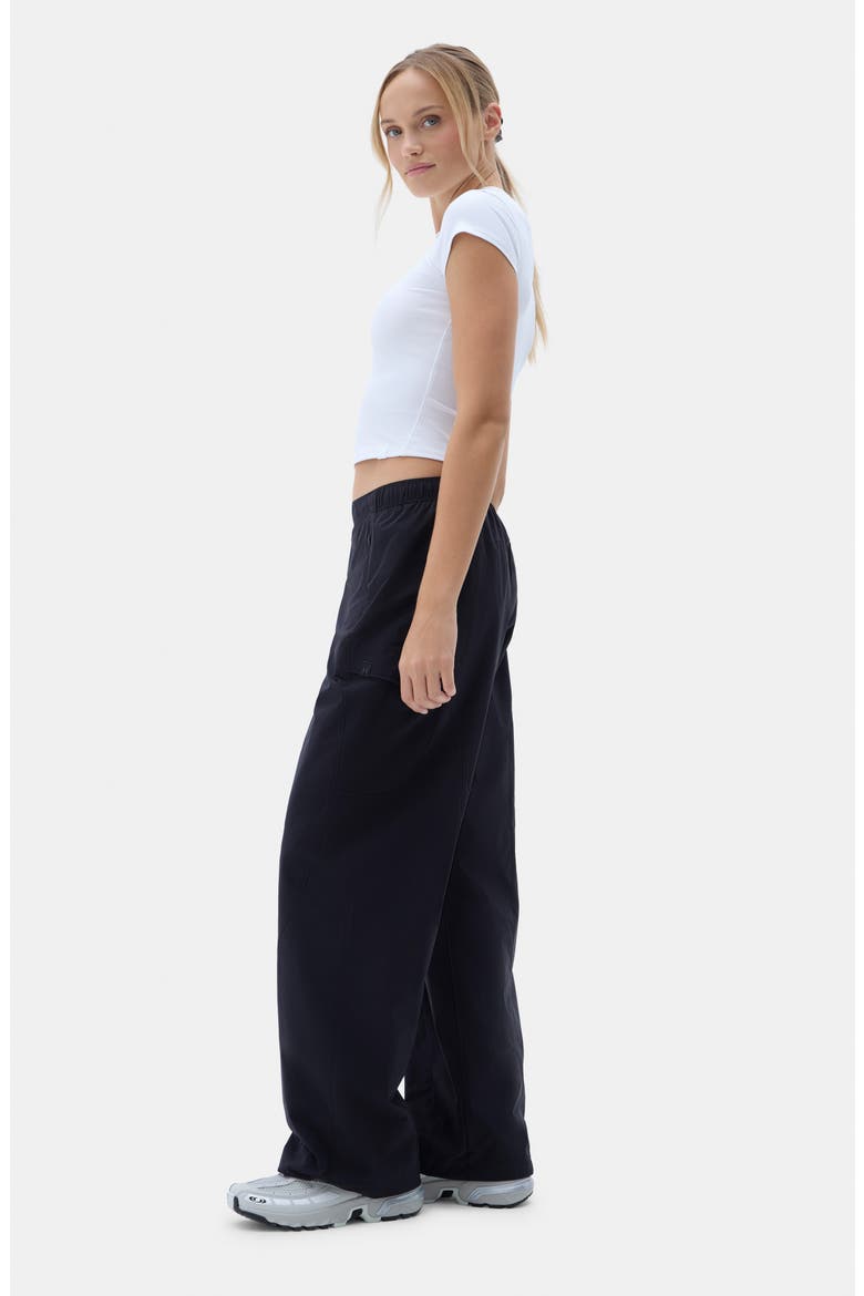Gwen Wide Leg Cargo Pants, Alternate, color, BLACK
