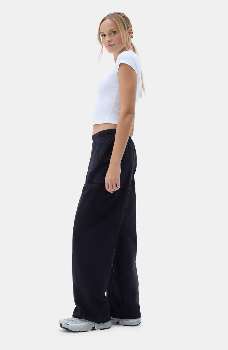 Halfdays Gwen Wide Leg Cargo Pants, Alternate, color, Black