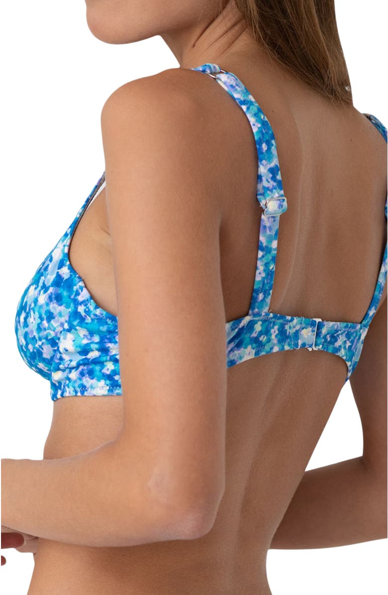 Bright Swimwear Capri Top, Alternate, color, Aqua Floral