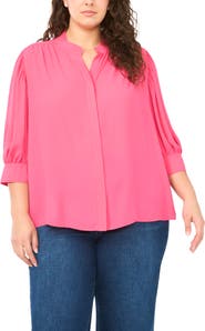 CeCe Hidden Placket Shirt