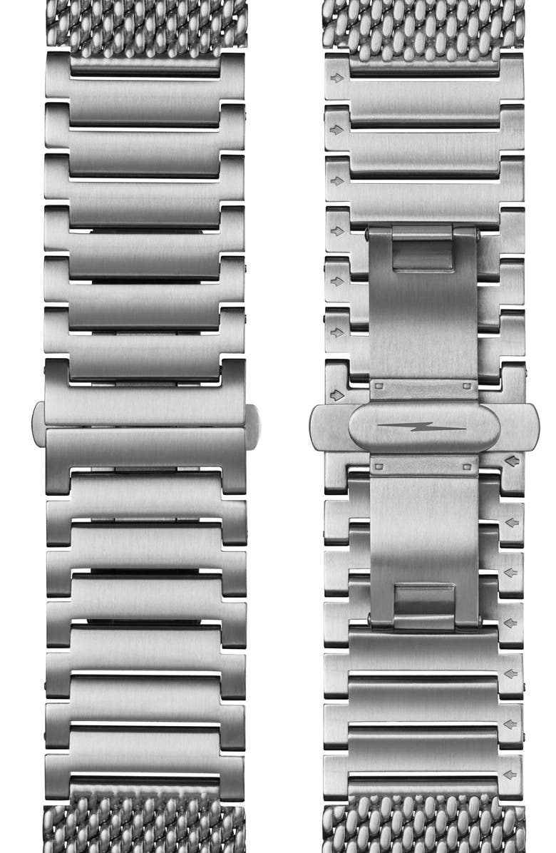 Shinola Canfield Model C56 Chronograph Mesh Strap Watch, 43mm, Alternate, color, Blue