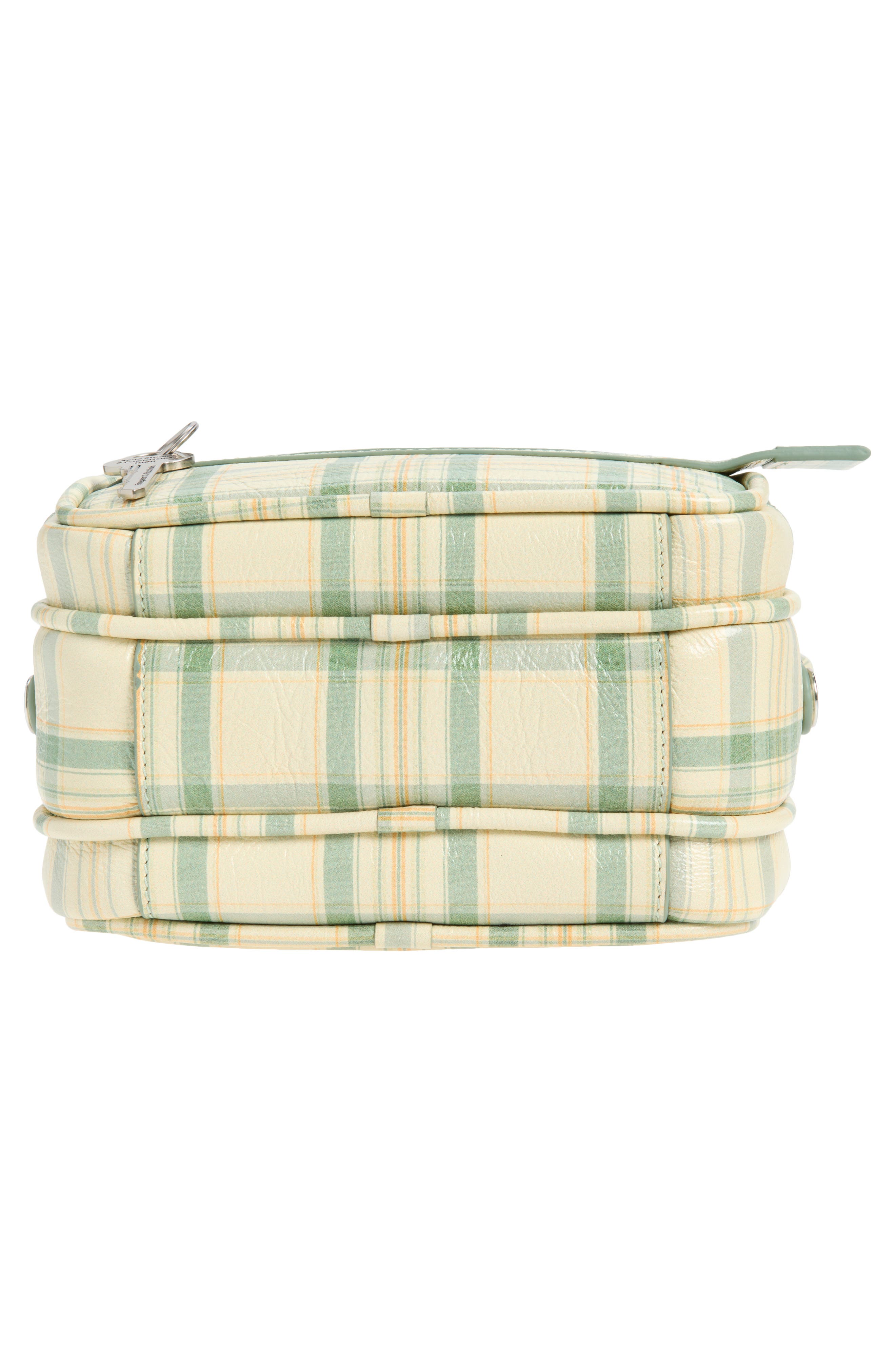 Acne Studios Camero Kit Check Crossbody Bag, Alternate, color, Green/ Orange