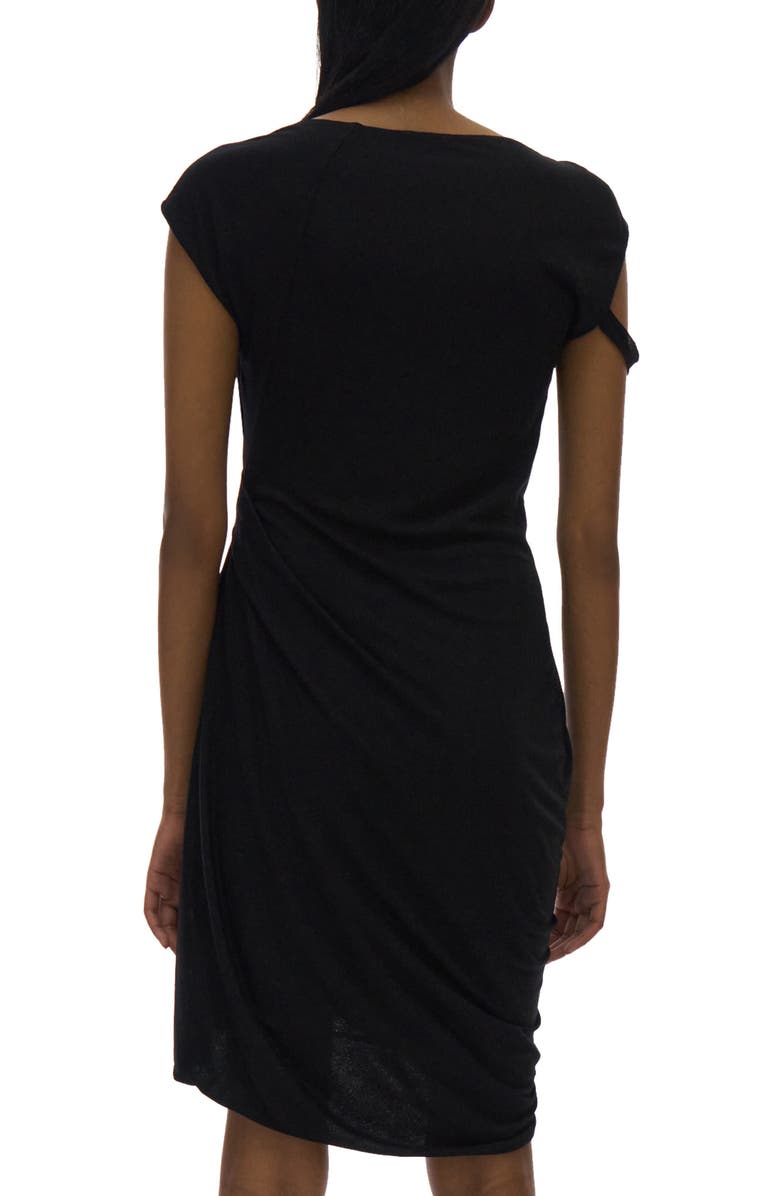 Helmut Lang Scala Cutout Cap Sleeve Dress, Alternate, color,