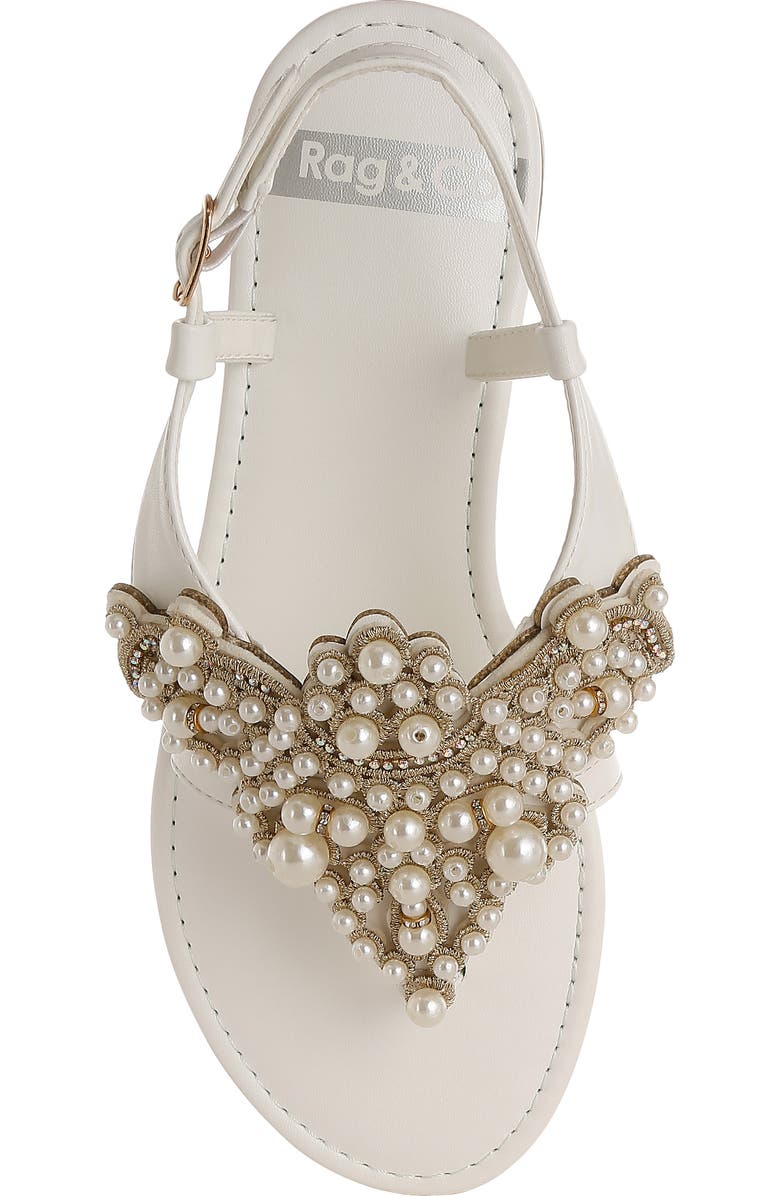 Rag & Co Nayasa Faux Pearl Sandal, Alternate, color,