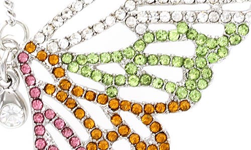 Olivia Welles Float Like A Butterfly Pendant Necklace In Multi
